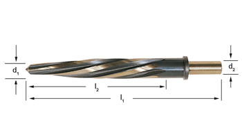 B122 - Alésoir cylindrique tôle fine, hélice à gauche