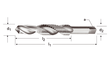 E653 - npt foret taraudeur goujures hélicoidales 27° 