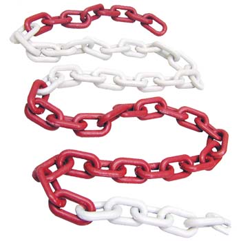 CHAÎNE EN PLASTIQUE BLANC-ROUGE