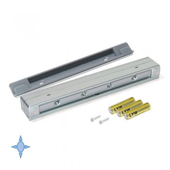 Lumière LED à piles, pour intérieur de tiroir, détecteur de vibration, lumière blanc froid, Plastique, Gris métallisé