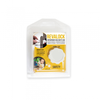 Fermeture de sécurité magnétique pour meubles, Plastique, Blanc, 2 ut.