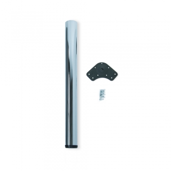 Pied pour table, D. 80 mm, réglable 870 - 900 mm, Acier, Chromé