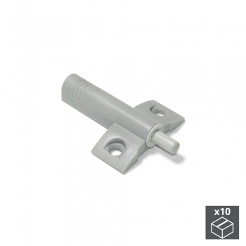 Piston amortisseur pour porte à charnières, fermeture en douceur, Plastique, Gris, 10 ut.