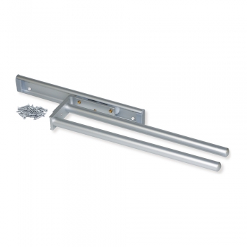 Porte-serviettes extensible, à 2 bras 310 mm, Aluminium, Anodisé mat