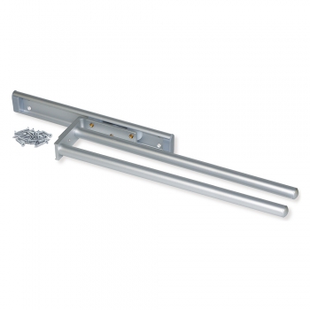 Porte-serviettes extensible, à 2 bras 440 mm, Aluminium, Anodisé mat