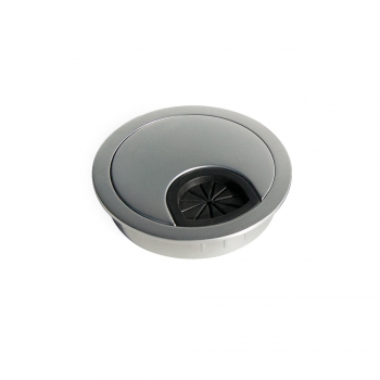 Couvercle passe-câbles circulaire, D. 60 mm, à encastrer, Zamak, Chromé mat