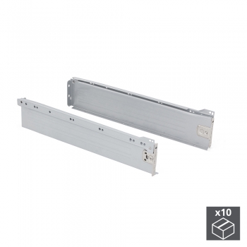 Kit de tiroir pour cuisine Ultrabox, hauteur 86 mm, prof. 450 mm, Acier, Gris métallisé, 10 ut.
