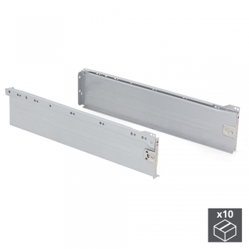 Kit de tiroir pour cuisine Ultrabox, hauteur 150 mm, prof. 500 mm, Acier, Gris métallisé, 10 ut.