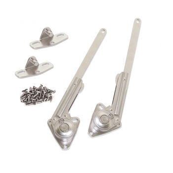 Jeu de compases pour portes de coffre, force 20 - 70 kg x cm, Acier et zamak, Nickelé