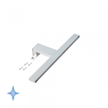 Applique LED pour miroir de salle de bain, 300 mm, IP44, Lumière blanc froid, Aluminium et plastique, Chromé