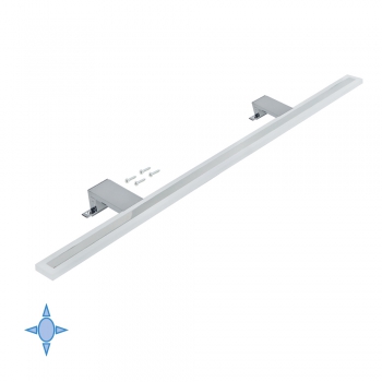 Applique LED pour miroir de salle de bain, 800 mm, IP44, Lumière blanc froid, Aluminium et plastique, Chromé