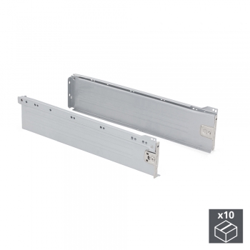 Kit de tiroir pour cuisine Ultrabox, hauteur 118 mm, prof. 400 mm, Acier, Gris métallisé, 10 ut.