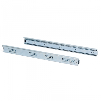 Paire de coulisses pour tiroires, à billes, 45 x 250 mm, à sortie totale, Zingué