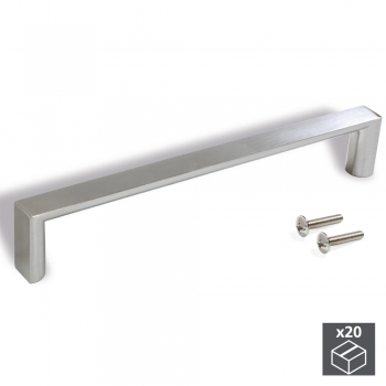 Poignée pour meuble, entraxe 160 mm, Zamak, Nickel satiné, 20 ut.