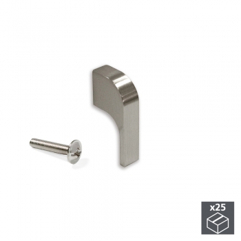 Poignée pour meuble, Zamak, Nickel satiné, 25 ut.