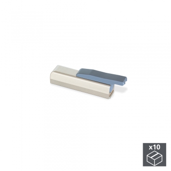 Piston amortisseur pour portes à charnières, fermeture en douceur, Plastique, Nickelé mat, 10 ut.
