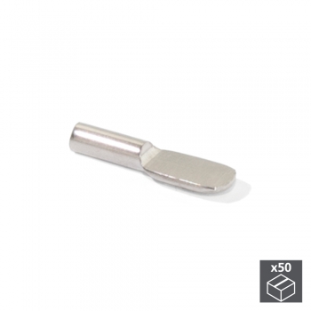 Support pour étagères en bois, cuillère, D. 5 mm, Acier, Nickelé, 50 ut.