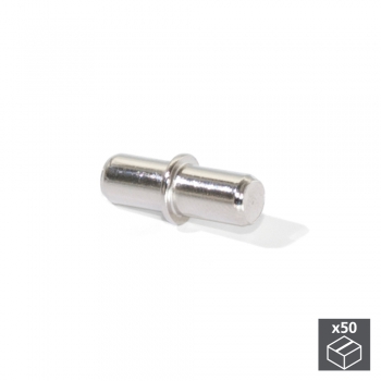 Taquets cylindriques, pour bois, D. 5 mm, Acier, Nickelé, 50 ud.