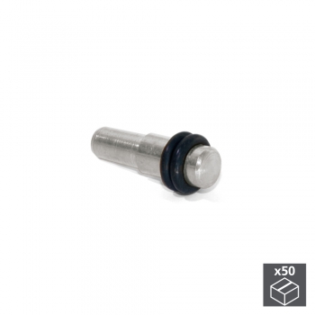 Support pour étagère en verre, avec caoutchouc, D. 5 mm, Acier, Nickelé, 50 ut.