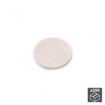 Pastille cache-vis, adhésive, D. 13 mm, Textile beige, 200 ut.