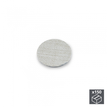 Pastille cache-vis, adhésive, D. 20 mm, Textile gris, 150 ut.