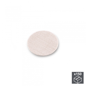 Pastille cache-vis, adhésive, D. 20 mm, Textile beige, 150 ut.