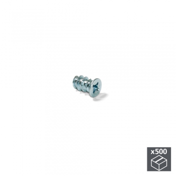 Eurovis, à tête plate Pozidrive, D. 6.2 mm, 11 mm, Acier, Zingué, 500 ut.