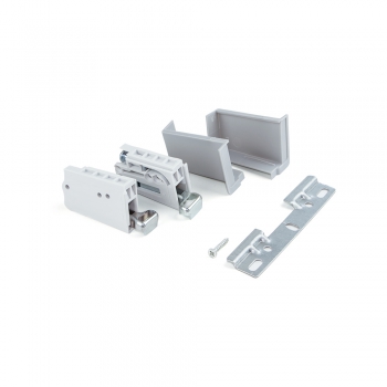 Ferrure de suspension pour modules hauts de cuisine, charge 70 kg, Acier et plastique, Gris, 2 ut.