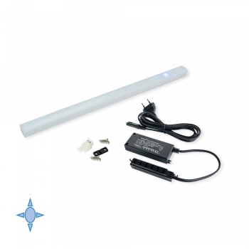 Applique LED, 550 mm, détecteur tactile, Lumière blanc froid, Aluminium et plastique
