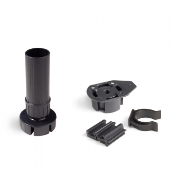 Pied réglable pour meuble, réglable 98 - 140 mm, Plastique, Noir, 4 ut.
