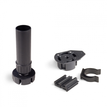 Pied réglable pour meuble, réglable 118 -160 mm, Plastique, Noir, 4 ut.