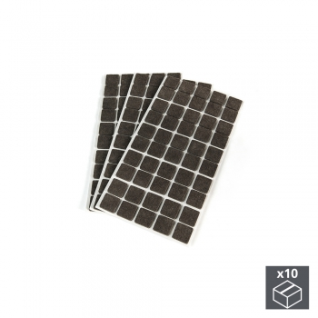 Patins en feutre adhésifs pour meubles, carrés, 20 x 20 mm, 1.500 ut.