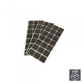 Patins en feutre adhésifs pour meubles, carrés, 30 x 30 mm, 630 ut.