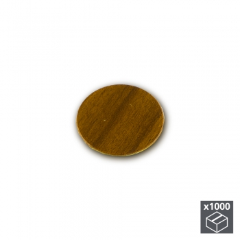 Pastille cache-vis, adhésive, D. 13 mm, Marron, 1.000 ut.