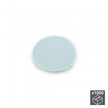 Pastille cache-vis, adhésive, D. 13 mm, Gris, 1.000 ut.