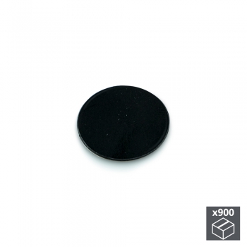 Pastille cache-vis, adhésive, D. 20 mm, Noir, 900 ut.
