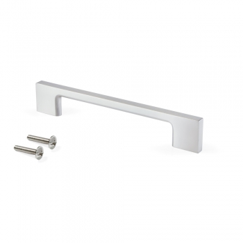 Poignée pour meuble, entraxe 128 mm, Zamak, Gris métallisé