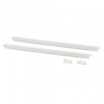 Paire de tringles de rehausse pour tiroir Concept, prof. 350 mm, Acier, Blanc