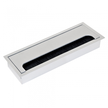 Passe-câbles table, rectangulaire, 269 x 80 mm, à encastrer, Aluminium, Anodisé mat