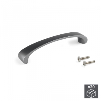 Poignée pour meuble, entraxe 96 mm, Zamak, Couleur titane, 20 ut.