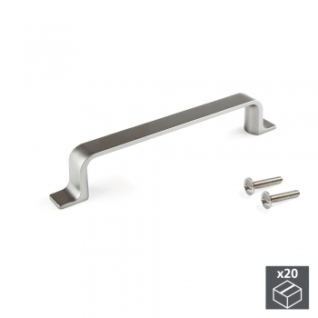 Poignée pour meuble, entraxe 96 mm, Zamak, Nickel satiné, 20 ut.