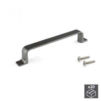 Poignée pour meuble, entraxe 96 mm, Zamak, Couleur titane, 20 ut.