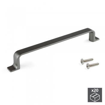 Poignée pour meuble, entraxe 160 mm, Zamak, Couleur titane, 20 ut.