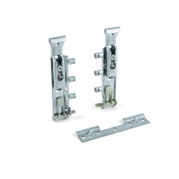 Ferrure de suspension invisible pour modules hauts, avec plétine, charge 65 kg, Acier, Zingué, 2 ut.