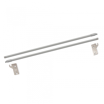 Paire de tringles de rehausse pour tiroir Ultrabox, D. 10 mm, prof. 500 mm, Acier, Gris métallisé