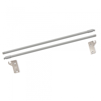 Paire de tringles de rehausse pour tiroir Ultrabox, D. 10 mm, prof. 450 mm, Acier, Gris métallisé
