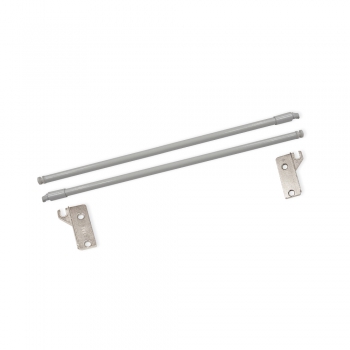 Paire de tringles de rehausse pour tiroir Ultrabox, D. 10 mm, prof. 350 mm, Acier, Gris métallisé
