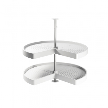 Jeu de plateaux tournants module de cuisine, 270º, module 800 mm, Plastique et aluminium, Blanc