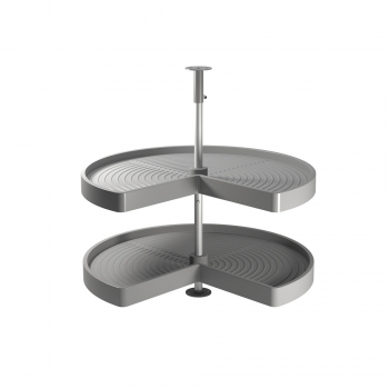 Jeu de plateaux tournants module de cuisine, 270º, module 900 mm, Plastique et aluminium, Gris