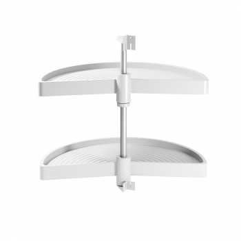 Jeu de plateaux tournants module de cuisine, 180º, module 900 mm, Plastique, Blanc